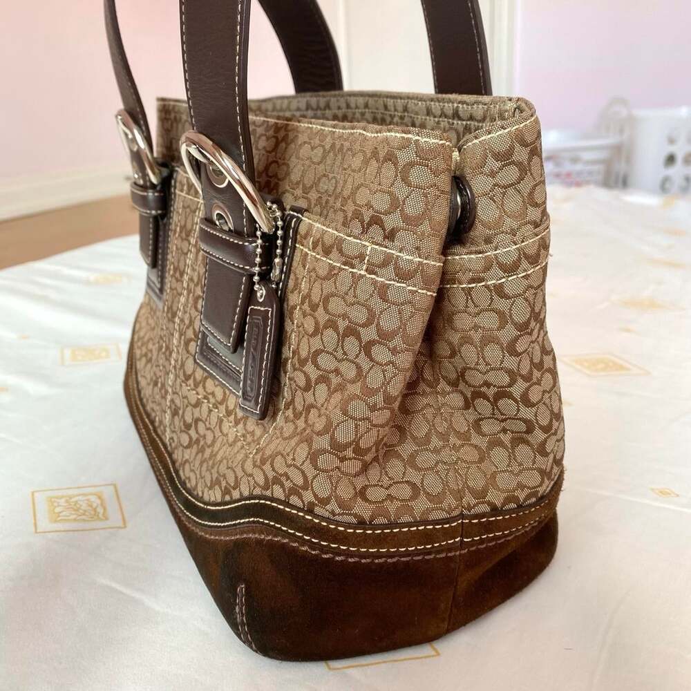 vintage 2000s coach signature soho tote bag - Picture 4 of 7